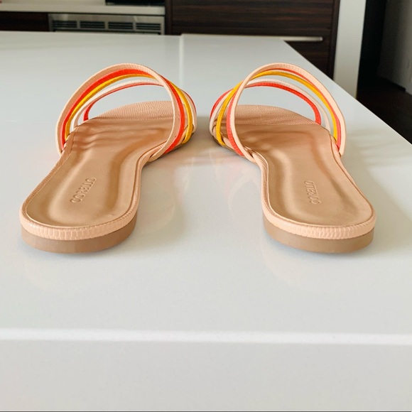 Ombre Strappy Flat Slide Sandals by Corello l Similar to $375 Mansur Gavriel - Picture 9 of 12
